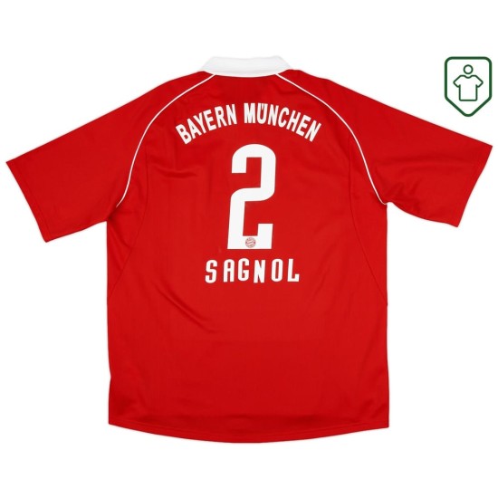Men's Bayern Munich 2005/06 Home Retro Shirt Sagnol #2
