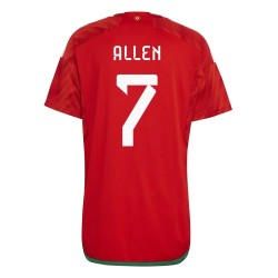Joe Allen #7 Wales Home Jersey World Cup 2022
