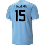 Federico Valverde #15 Uruguay Home Jersey World Cup 2022