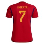 Alvaro Morata #7 Spain Home Jersey World Cup 2022 Alvaro Morata #7 Spain Home Jersey World Cup 2022