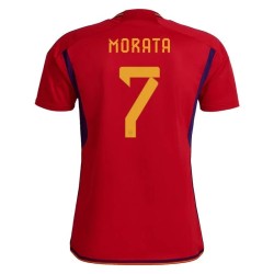Alvaro Morata #7 Spain Home Jersey World Cup 2022