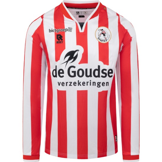 Men's Sparta Rotterdam 2024/25 Home Long Sleeve Shirt Men's Sparta Rotterdam 2024/25 Home Long Sleeve Shirt