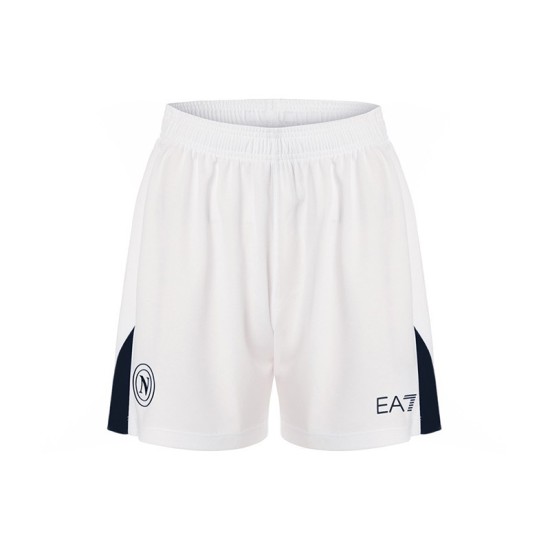 Women's Napoli 2024/25 Home Shorts - White/Navy Blue