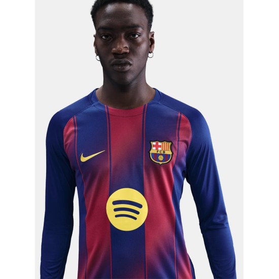 Women's FC Barcelona 2025/26 Home Long Sleeve UCL Shirt