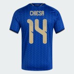Men's Italy 2026 Home Authentic World Cup Shirt CHIESA #14