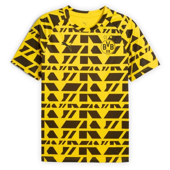 Men's BVB Borussia Dortmund 2025/26 Third Warmup Shirt Men's BVB Borussia Dortmund 2025/26 Third Warmup Shirt