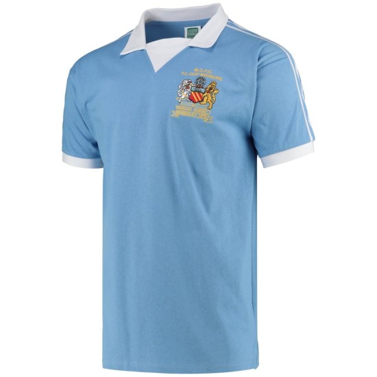 Men's Manchester City 1976 League Cup Winners Retro Shirt