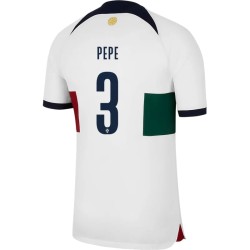 Pepe #3 Portugal Away Jersey World Cup 2022