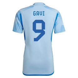 Gavi #9 Spain Away Jersey World Cup 2022