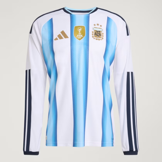 Men's Argentina 2026 Home Authentic World Cup Long Sleeve Shirt