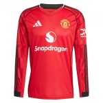 Kid's Manchester United 2025/26 Home Long Sleeve Shirt