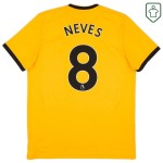 Men's Wolverhampton Wanderers 2018/19 Home Retro Shirt Neves #8