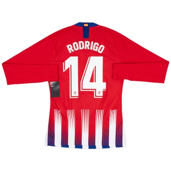 Men's RODRIGO Atletico Madrid 2024/25 Home Long Sleeved Shirt
