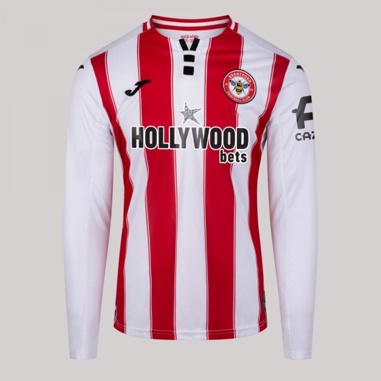 Kid's Brentford 2025/26 Home Long Sleeve Shirt