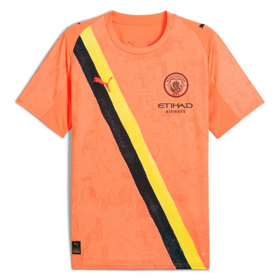 Men's Manchester City 2025/26 KidSuper Shirt - Orange Men's Manchester City 2025/26 KidSuper Shirt - Orange