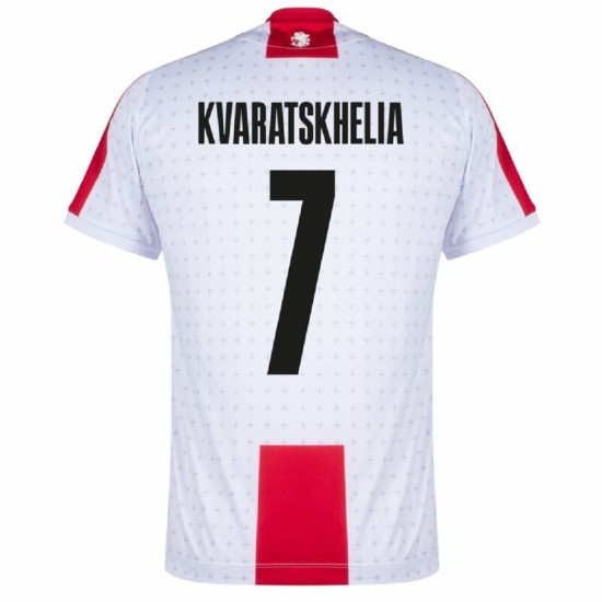 Khvicha Kvaratskhelia #7 Georgia Home Jersey EURO 2024 Khvicha Kvaratskhelia #7 Georgia Home Jersey EURO 2024