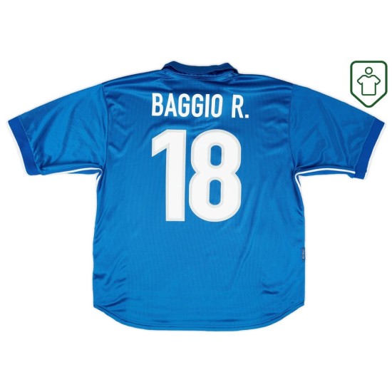 Men's Italy 1997/98 Home Retro Shirt Baggio R. #18 Men's Italy 1997/98 Home Retro Shirt Baggio R. #18