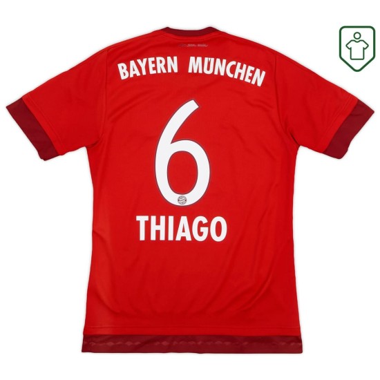 Men's Bayern Munich 2015/16 Home Retro Shirt Thiago #6