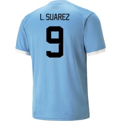 Luis Suarez #9 Uruguay Home Jersey World Cup 2022