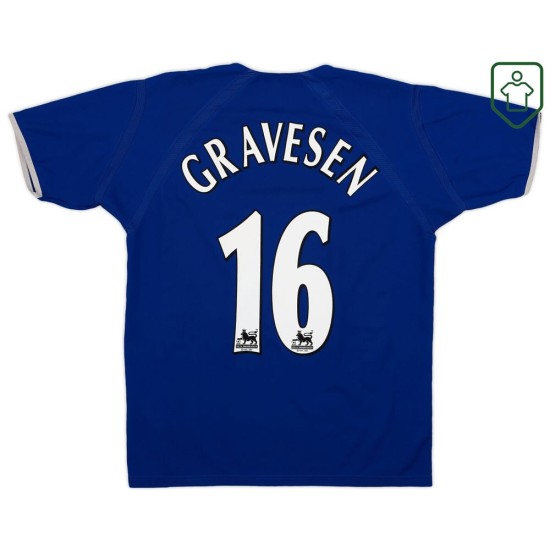 Men's Everton 2003/04 Home Retro Shirt Gravesen #16 Men's Everton 2003/04 Home Retro Shirt Gravesen #16