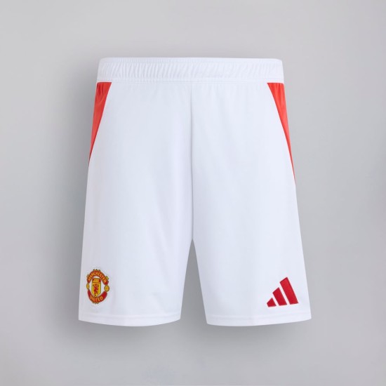 Kid's Manchester United 2024/25 Home Shorts - White