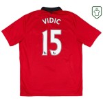 Men's Manchester United 2013/14 Home Retro Shirt Vidic #15 Men's Manchester United 2013/14 Home Retro Shirt Vidic #15