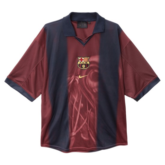 Men's FC Barcelona X TRAVIS SCOTT Retro 2000/01 Home Skeleton Shirt Men's FC Barcelona X TRAVIS SCOTT Retro 2000/01 Home Skeleton Shirt