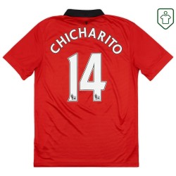 Men's Manchester United 2013/14 Home Retro Shirt Chicharito #14