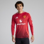 Men's Manchester United 2024/25 Home Long Sleeved Shirt