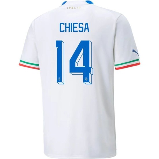 Federico Chiesa #14 Italy Away Jersey World Cup 2022