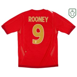 Men's England 2006/08 Away Retro Shirt Rooney #9