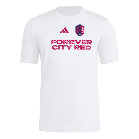Kid's St. Louis City SC 2025 Third Hook AEROREADY Shirt - White Kid's St. Louis City SC 2025 Third Hook AEROREADY Shirt - White