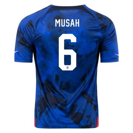 Yunus Musah #6 USMNT Away Jersey World Cup 2022