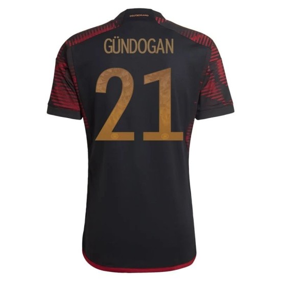 Ilkay Gundogan #21 Germany Away Jersey World Cup 2022