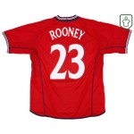 Men's England 2002/04 Away Retro Shirt Rooney #23