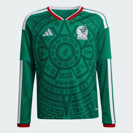Kid's Mexico 2026 Home World Cup Long Sleeve Shirt Kid's Mexico 2026 Home World Cup Long Sleeve Shirt