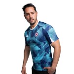 Men's Cruz Azul 2025/26 Third Warm Up Shirt - Turquoise/Navy