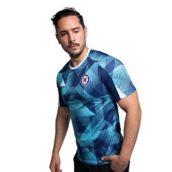 Women's Cruz Azul 2025/26 Third Warm Up Shirt - Turquoise/Navy