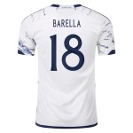Italy #18 Nicolo Barella Away Jersey 23/24
