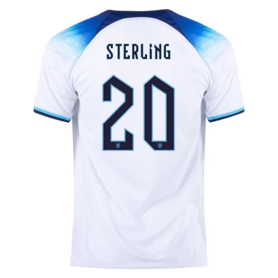 Raheem Sterling #20 England Home Jersey World Cup 2022 Raheem Sterling #20 England Home Jersey World Cup 2022