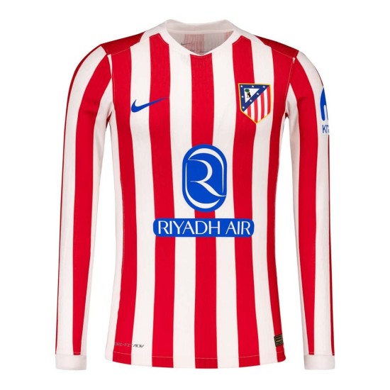 Women's Atletico Madrid 2025/26 Home Long Sleeve Shirt