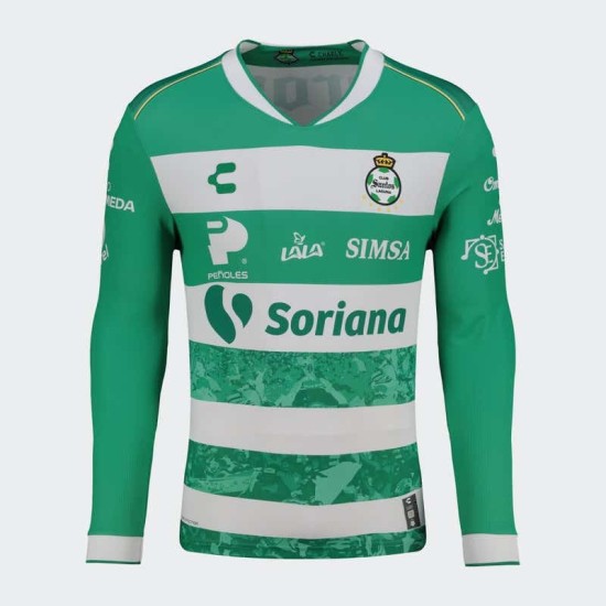 Kid's Santos Laguna 2025/26 Home Long Sleeve Shirt