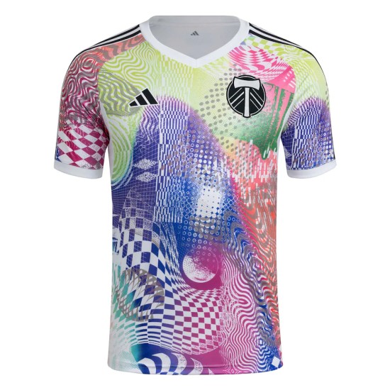 Women's Portland Timbers 2025 Third Pre Match Shirt - White Women's Portland Timbers 2025 Third Pre Match Shirt - White