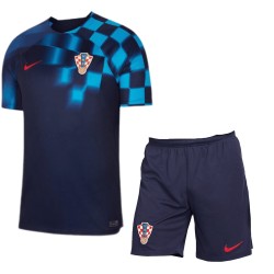 Kid's Croatia Away Jersey+Shorts World Cup 2022