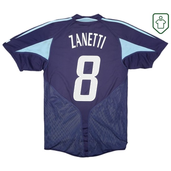 Men's Argentina 2004/05 Away Retro Shirt Zanetti #8