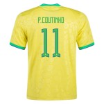 Philippe Coutinho #11 Brazil Home Jersey World Cup 2022