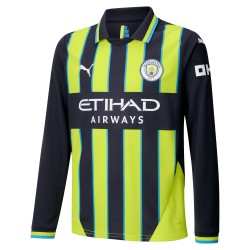 Kid's Manchester City 2024/25 Away Long Sleeved Shirt
