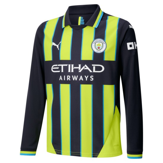 Kid's Manchester City 2024/25 Away Long Sleeved Shirt