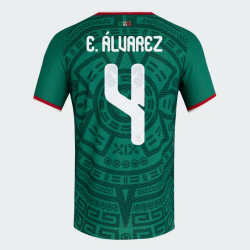 Men's Mexico 2026 Home Authentic World Cup Shirt E. ÁLVAREZ #4