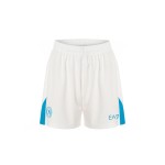 Kid's Napoli 2024/25 Home Shorts - White/Sky Blue